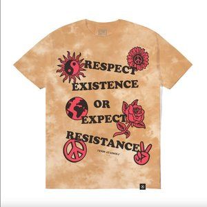 ✨NEW✨ Learn to Forget RESPECT EXISTENCE OR EXPECT RESISTANCE tie-dye t-shirt